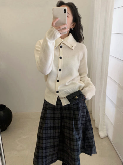 // 100%wool大翻領可立領開胸CD