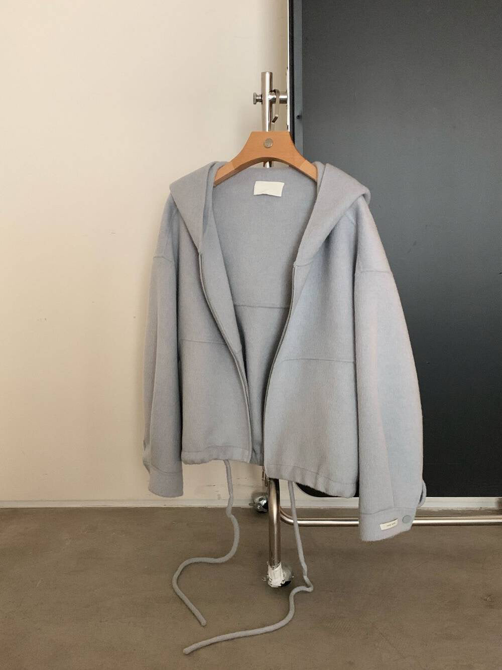 // 100%羊毛低飽和度色調連帽超帥版型手工外套