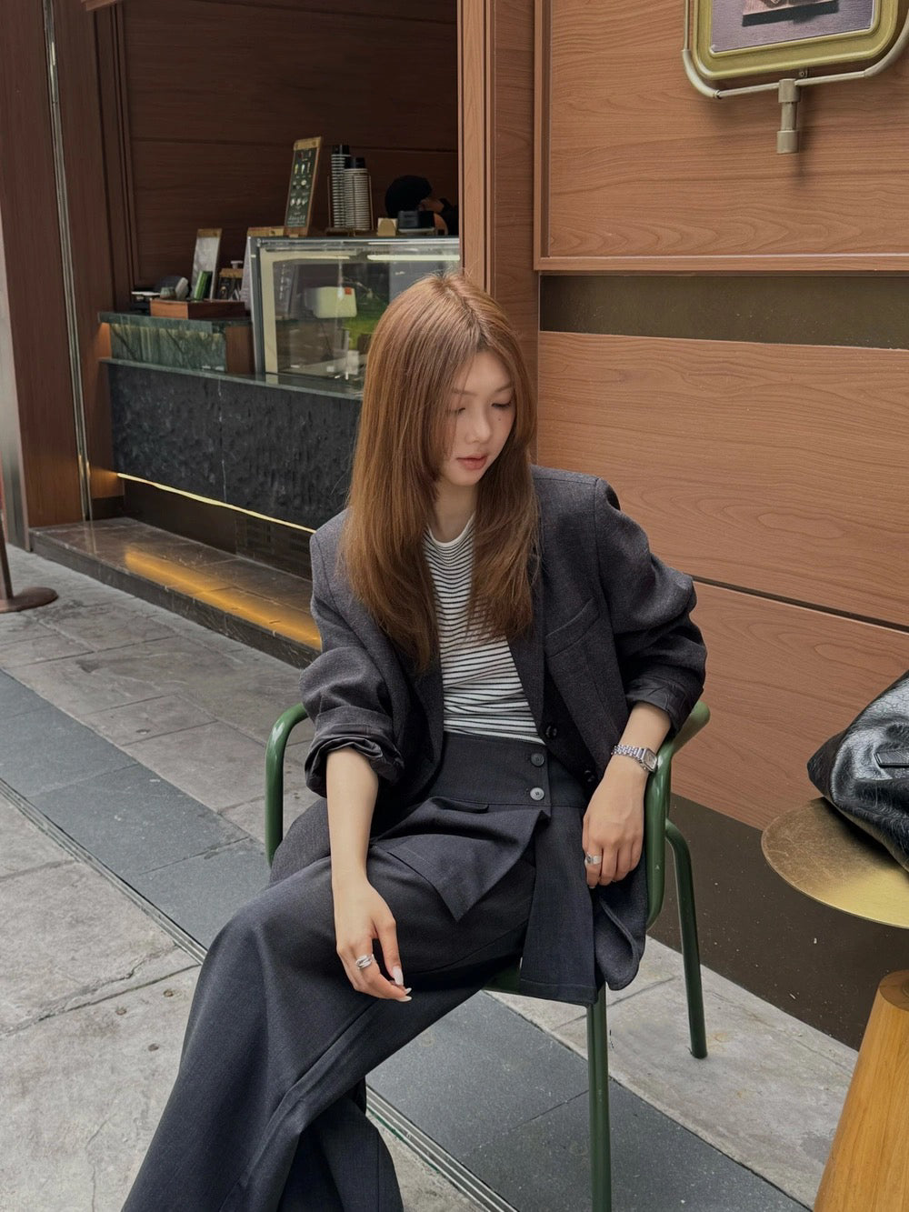 J31 / 寬鬆款口袋設計正裝感西裝外套