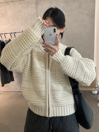 // 粗棒針特別織紋拉鍊CD