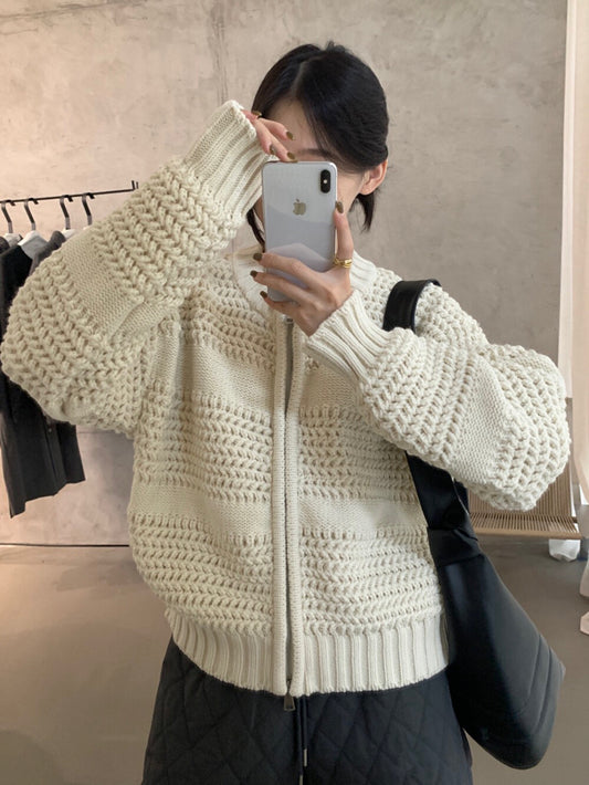 // 粗棒針特別織紋拉鍊CD