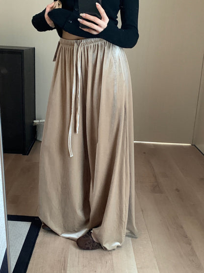 // 氣質絲絨休閒全長褲