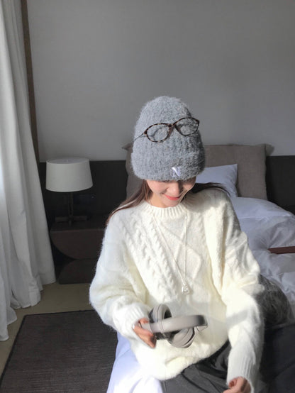 // 10%wool溫柔麻花套頭毛衣