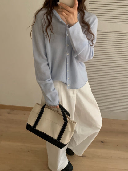 // 100%wool一體無縫連帽開胸NT