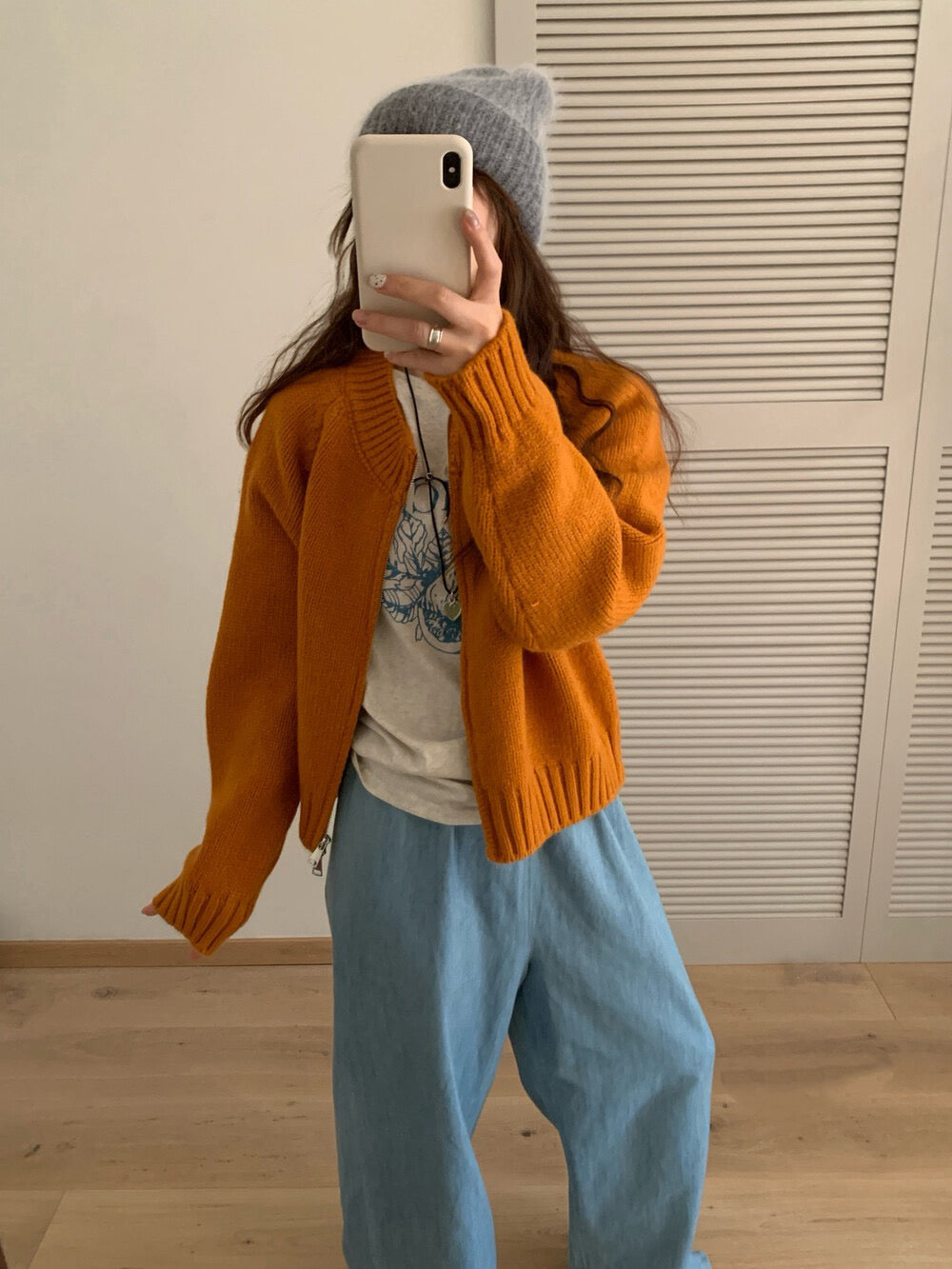 // 檔口爆款10色落肩拉鍊圓領CD