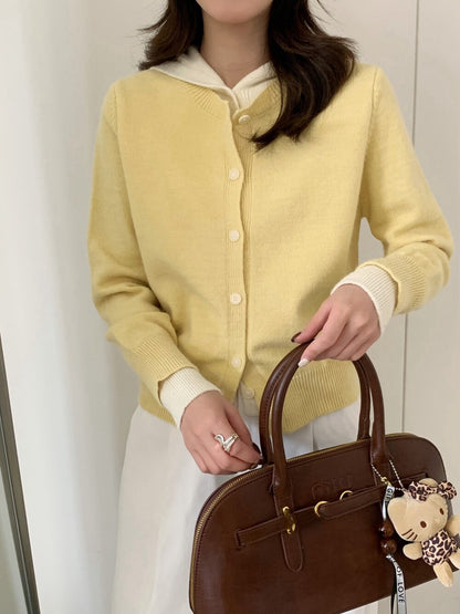 // 超美配色假兩件連帽外套NT