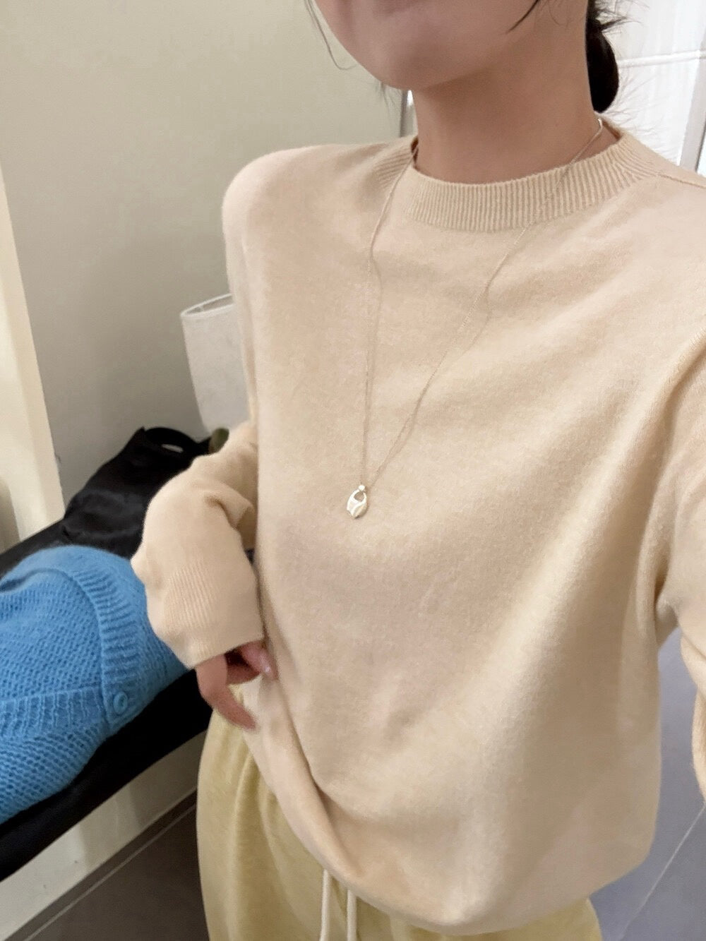 // 5%wool 20色親膚針織上衣