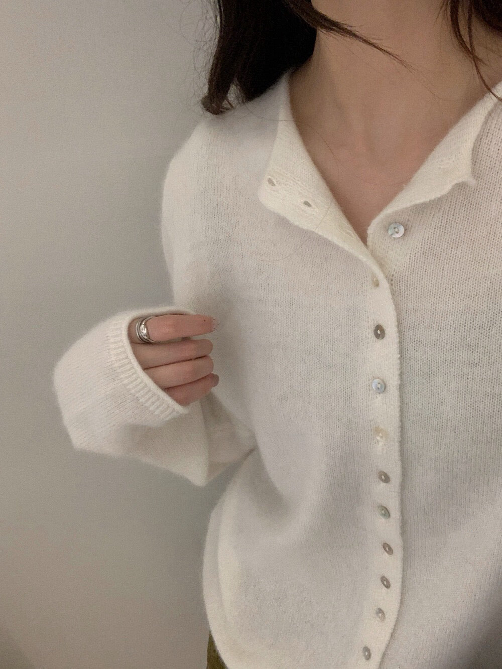 // 40%wool卷卷邊7色排扣CD