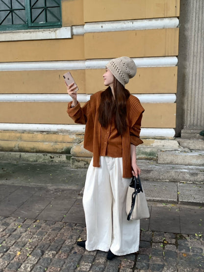 // 連披肩燈芯絨中短款SH