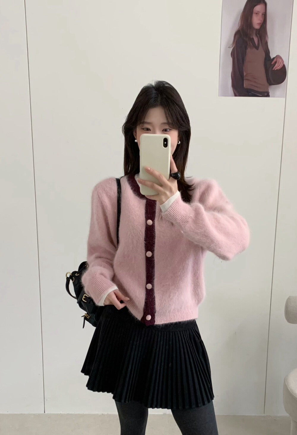 // 高質raccoon超soft毛茸感撞色邊CR