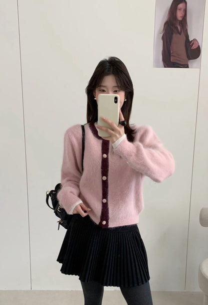 // 高質raccoon超soft毛茸感撞色邊CR