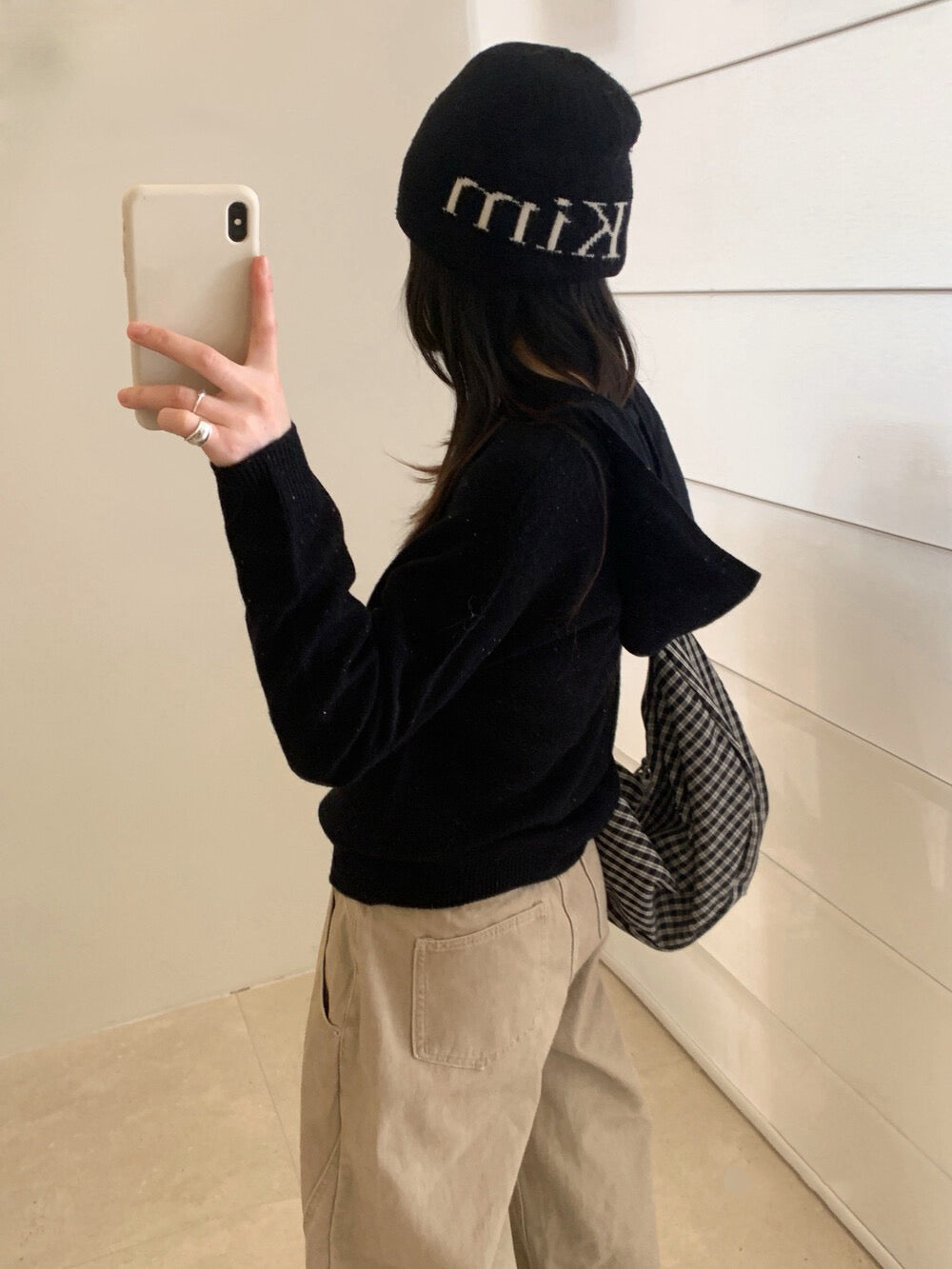 // 98%綿羊毛混點無縫一體連帽NT