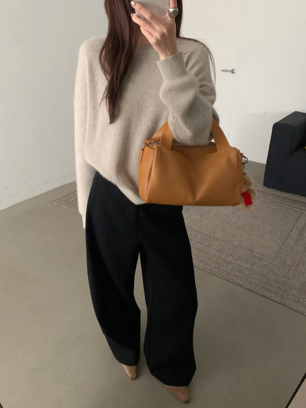 // 今季必入質感加絨彎刀褲(連腰帶)