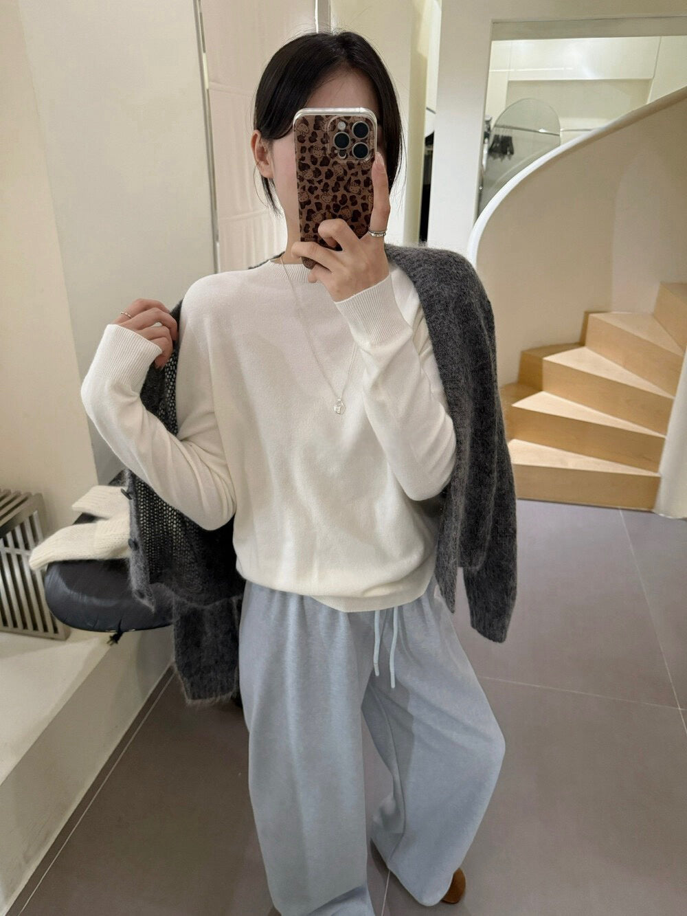 // 5%wool 20色親膚針織上衣