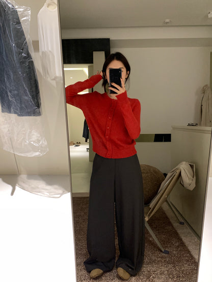 (現貨) // 超顯腿直光版垂感西褲