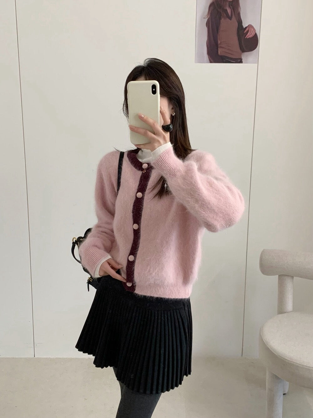 // 高質raccoon超soft毛茸感撞色邊CR