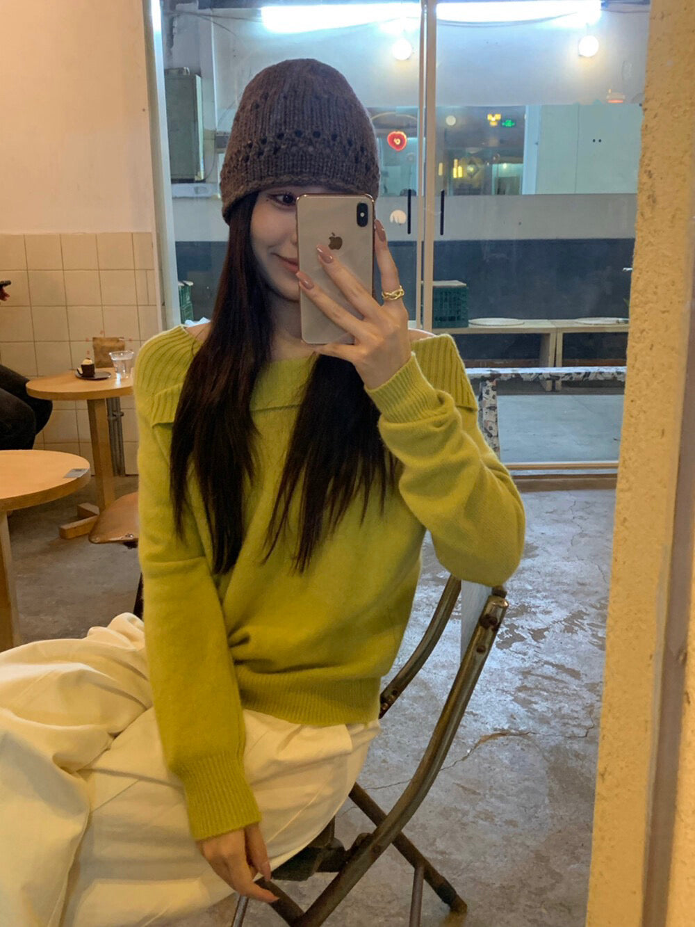 // 50%羊毛設計感領子針織NT