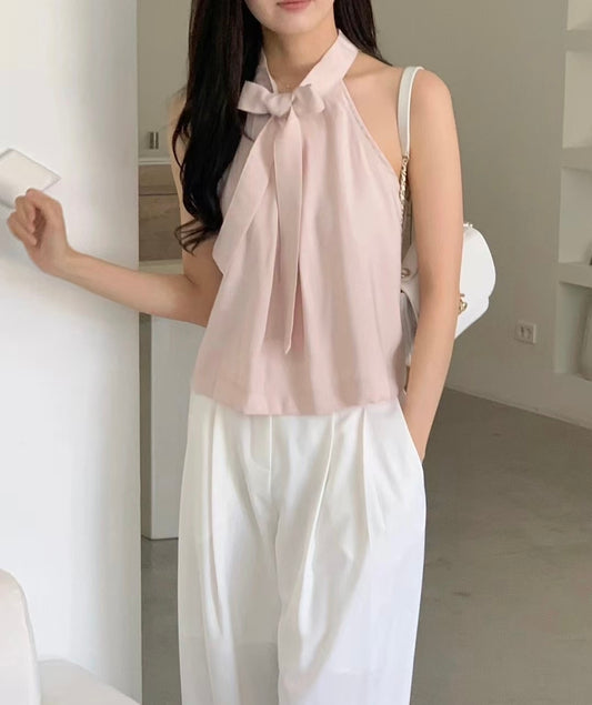// silky綁帶領入膊背心