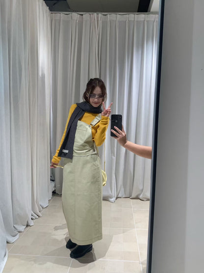 // 可拆開穿的工人裙兩件套