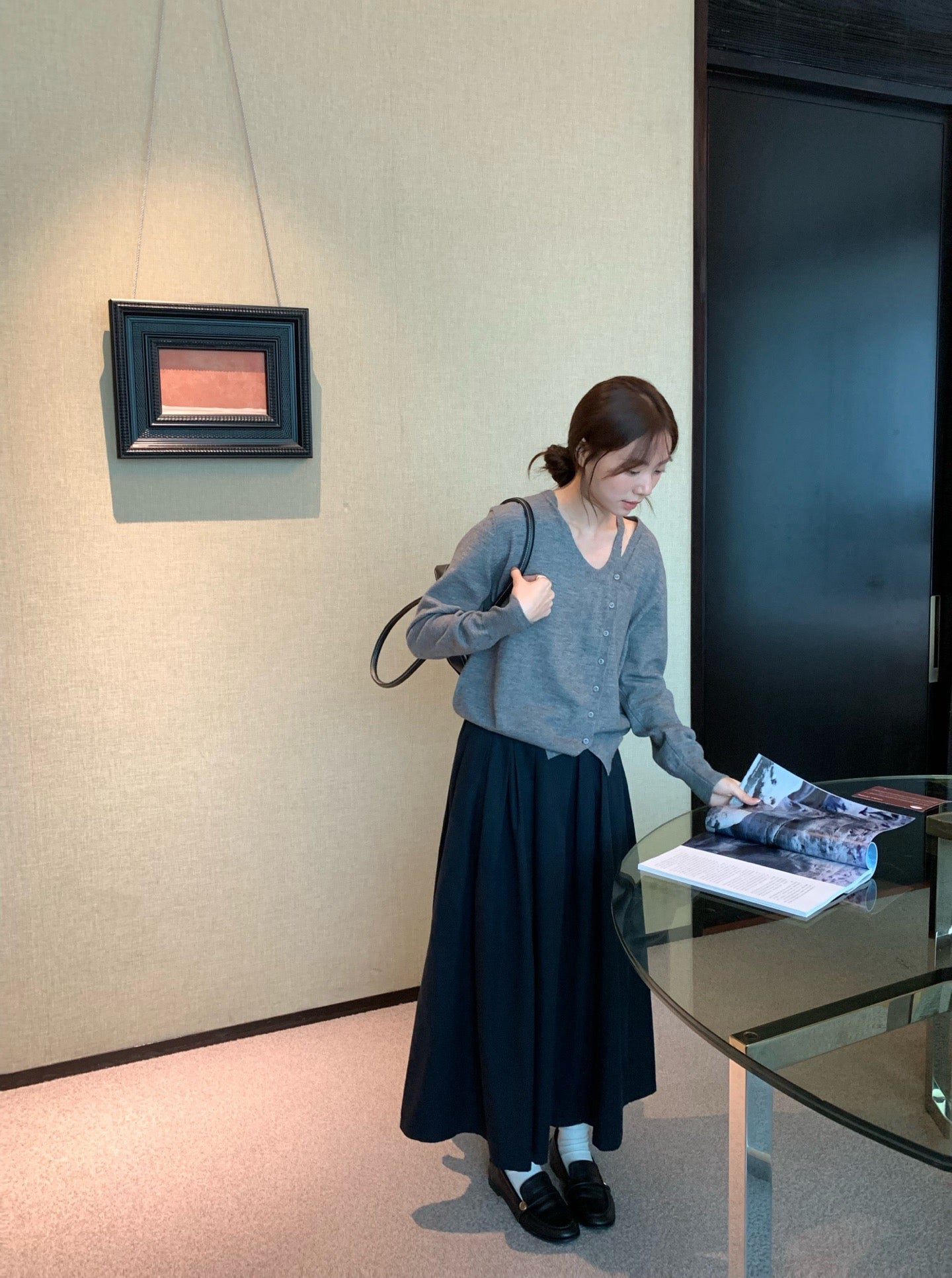 // lyocell壓褶遮肉休閒感SK