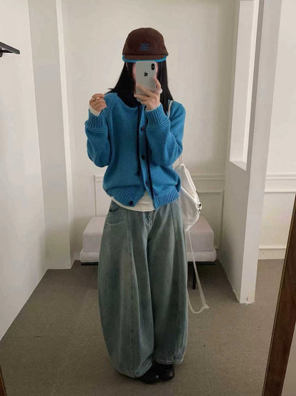 // 拼接撞色鈎花針織帽CD