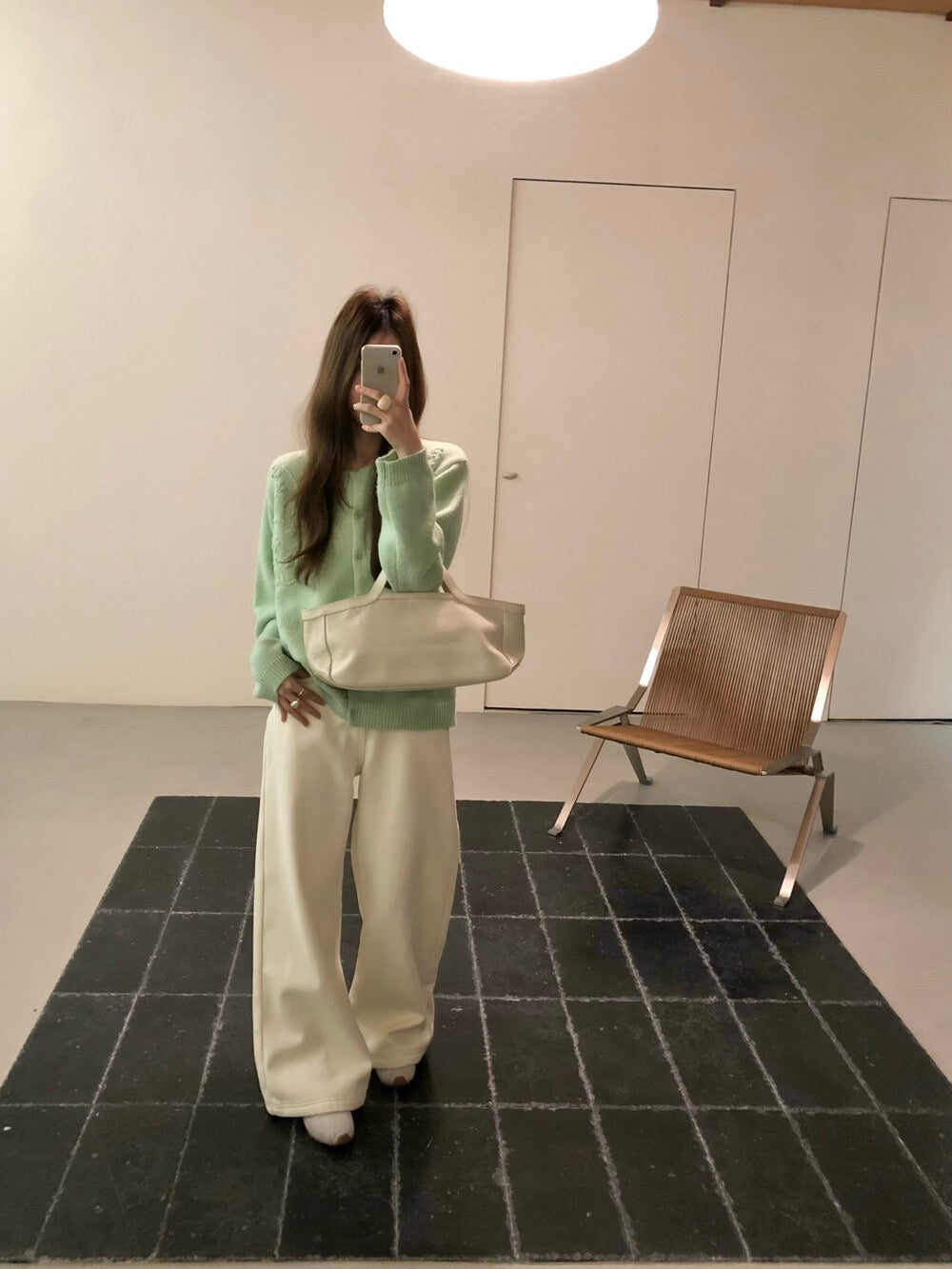 // 口袋位小details加絨全長牛仔褲