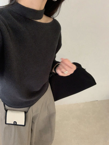 // 小性感斜肩掛頸窩夫紋NT