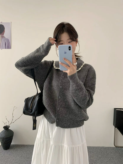 // 超精緻鈎花邊圓翻領特別織紋CD