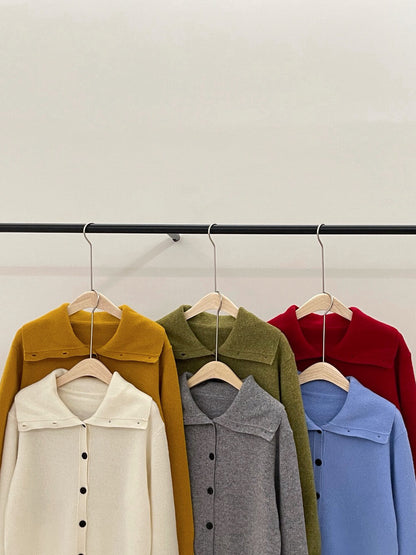 // 100%wool大翻領可立領開胸CD