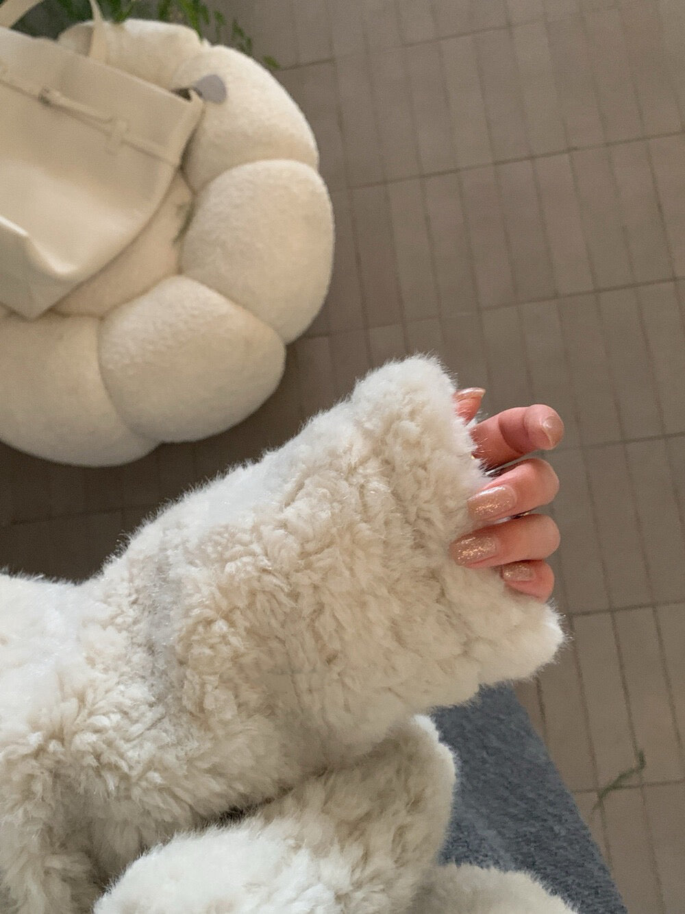 // 氣質大翻領毛毛短款外套