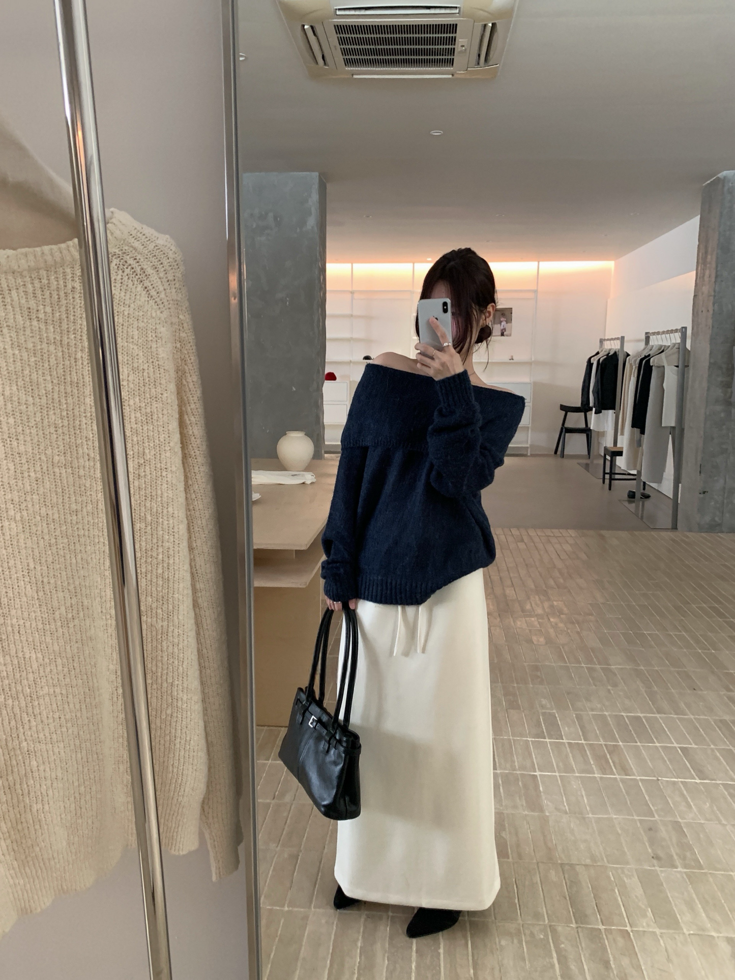 // 超舒服羊絨慵懶綁腰SK