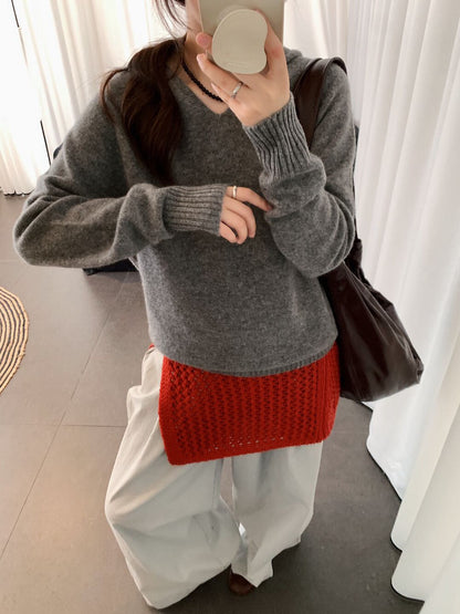 // 100%綿羊毛無縫一體連帽NT