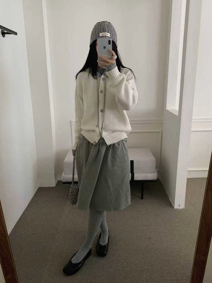 // 拼接撞色鈎花針織帽CD