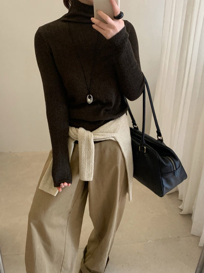 // 6%羊毛肌理感堆堆領上衣