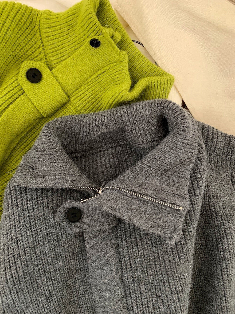 // 氣質滿分軟糯可立領連腰帶CD