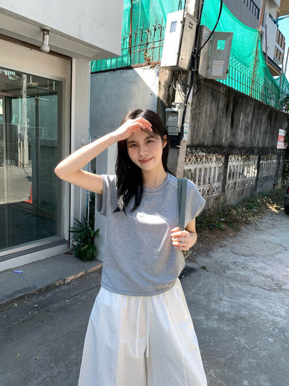 // 舒服度滿分lyocell棉小飛袖TEE