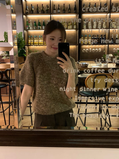 // 10%wool超軟糯混針短袖NT