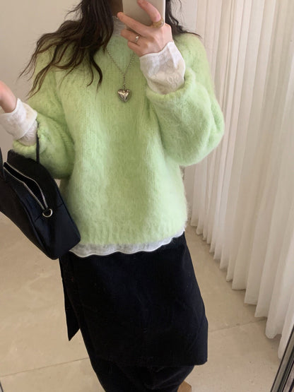 // 溫柔拉毛軟糯感毛衣