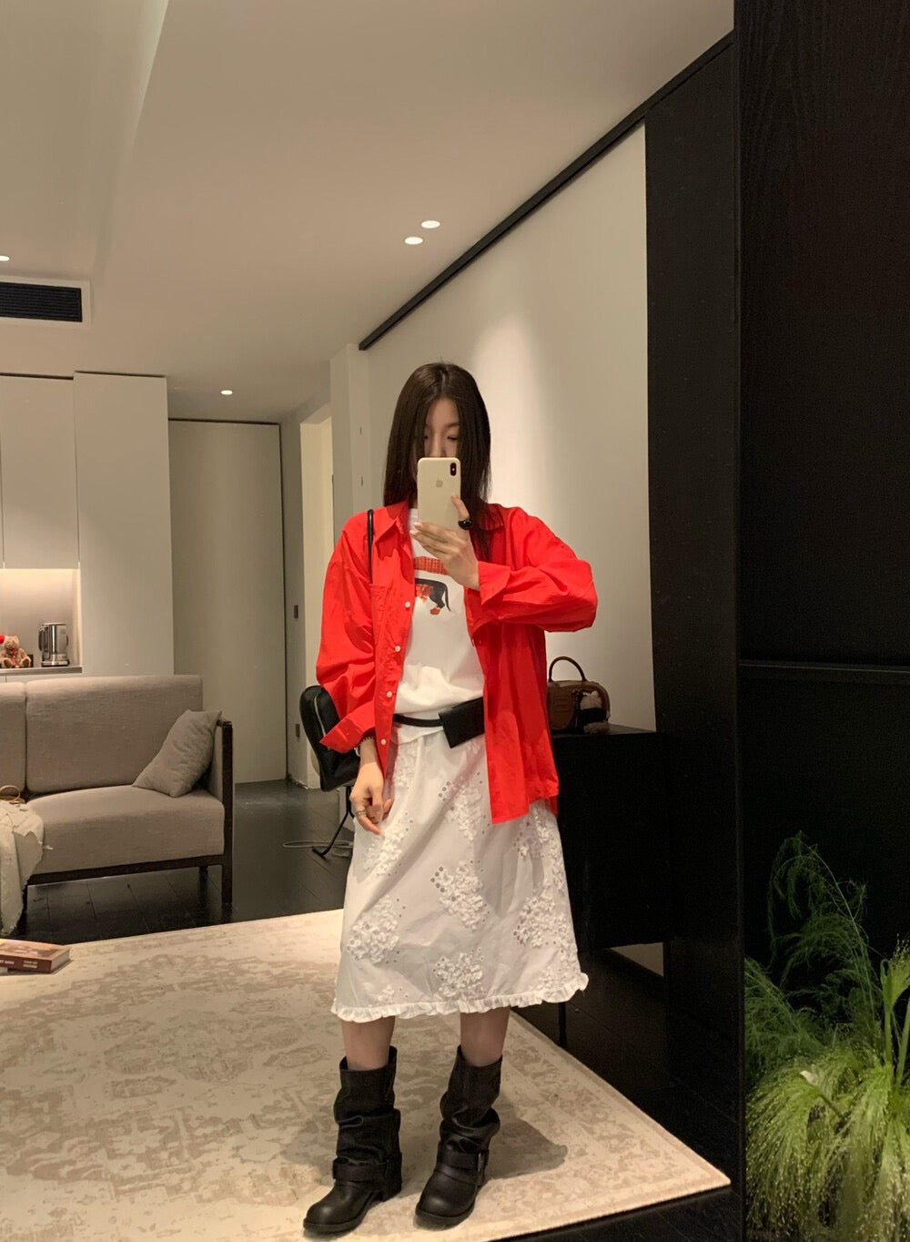 🦩 春天必入前短後長口袋恤衫