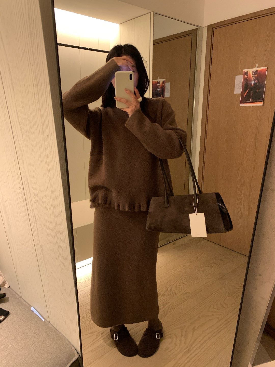 // 木耳邊衣擺NT+直筒裙套裝