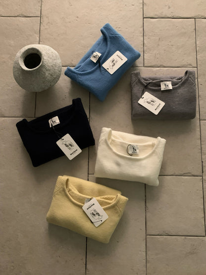 // 拼袖織紋落肩短袖NT