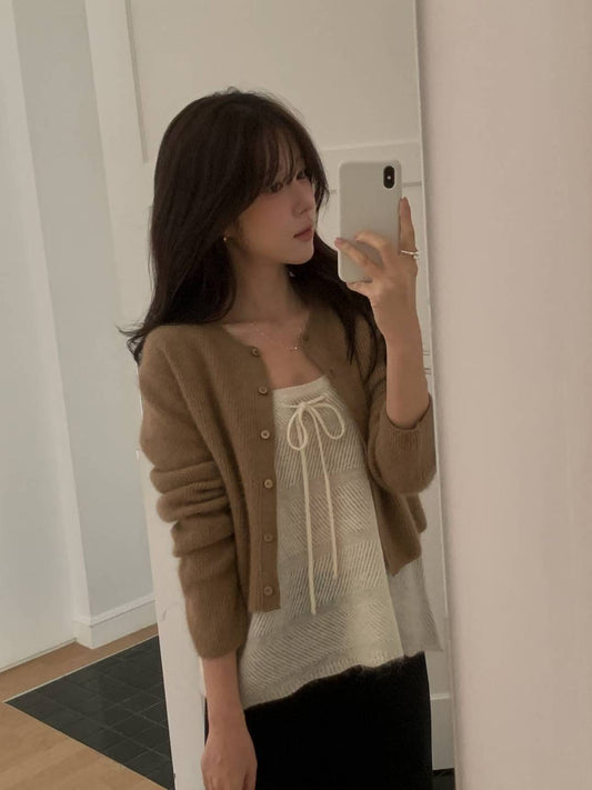 // 可單穿特別織紋針織小吊帶