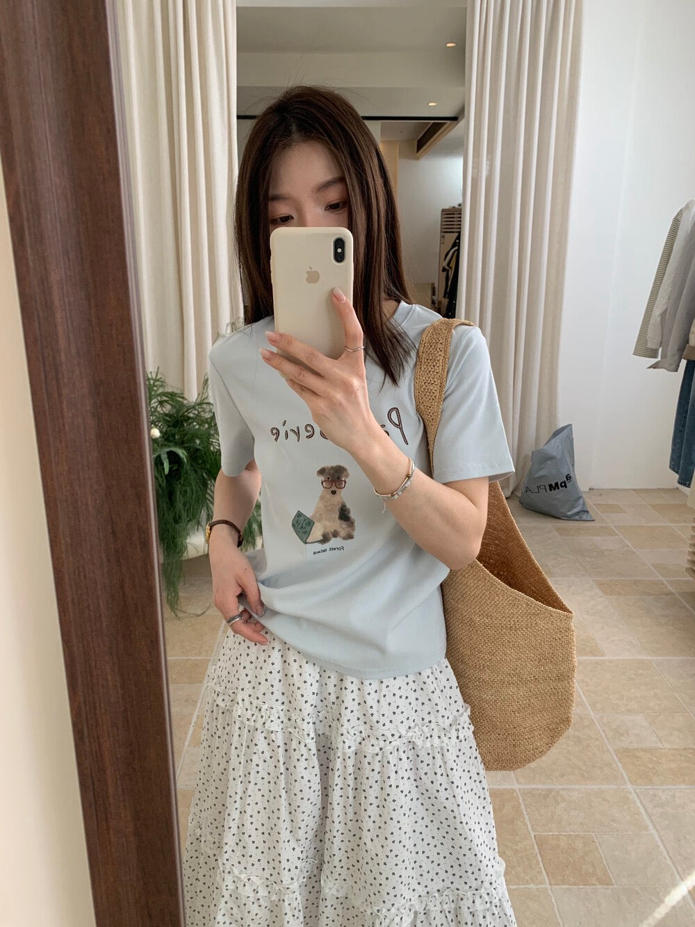 🐕 可愛眼鏡小狗印花TEE