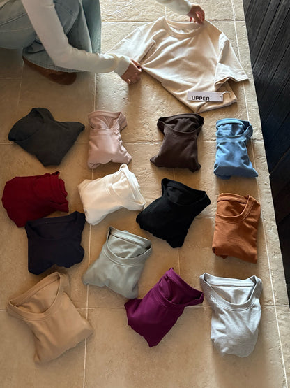 (現貨) // 觸感滿分雲朵絨基礎圓領TEE