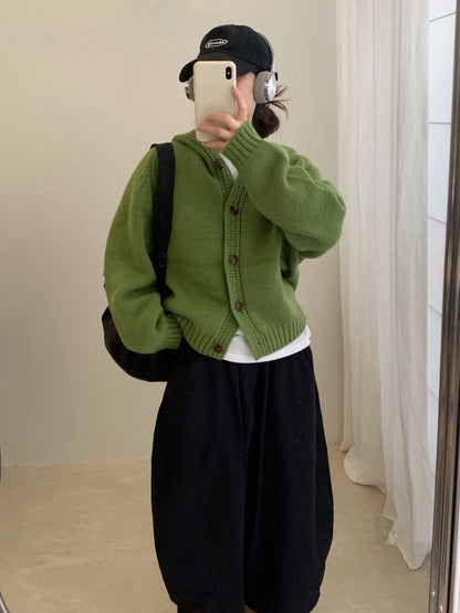 // 八色織紋邊連帽冷外套