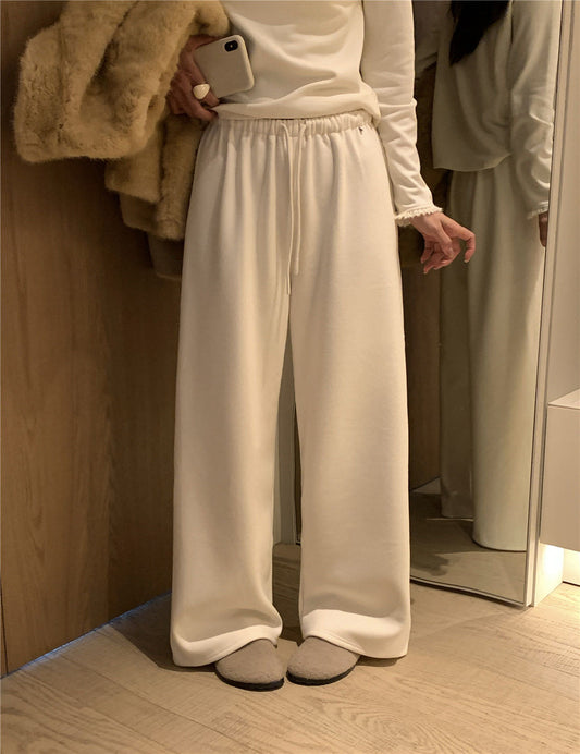 // 大彈性親膚加絨休閒褲