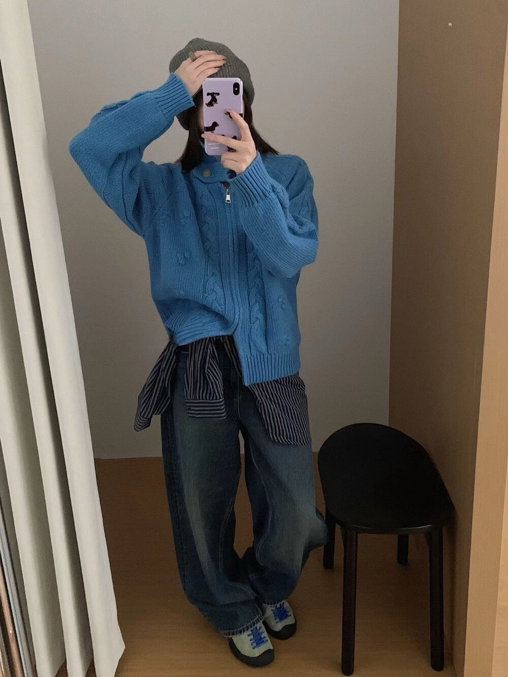 // 可立領麻花上下拉鍊CD