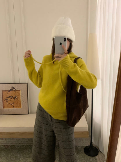 // 6%兔毛溫柔感連帽毛衣