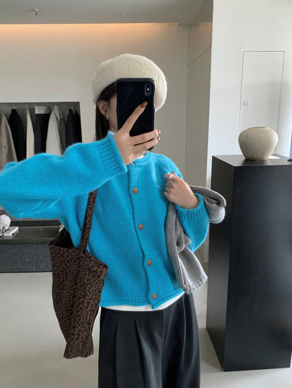 // 質感木質鈕扣落肩CD