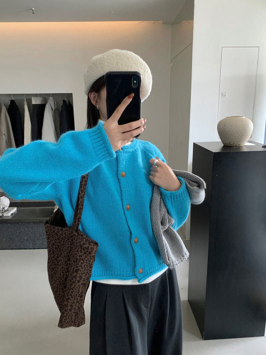 // 質感木質鈕扣落肩CD